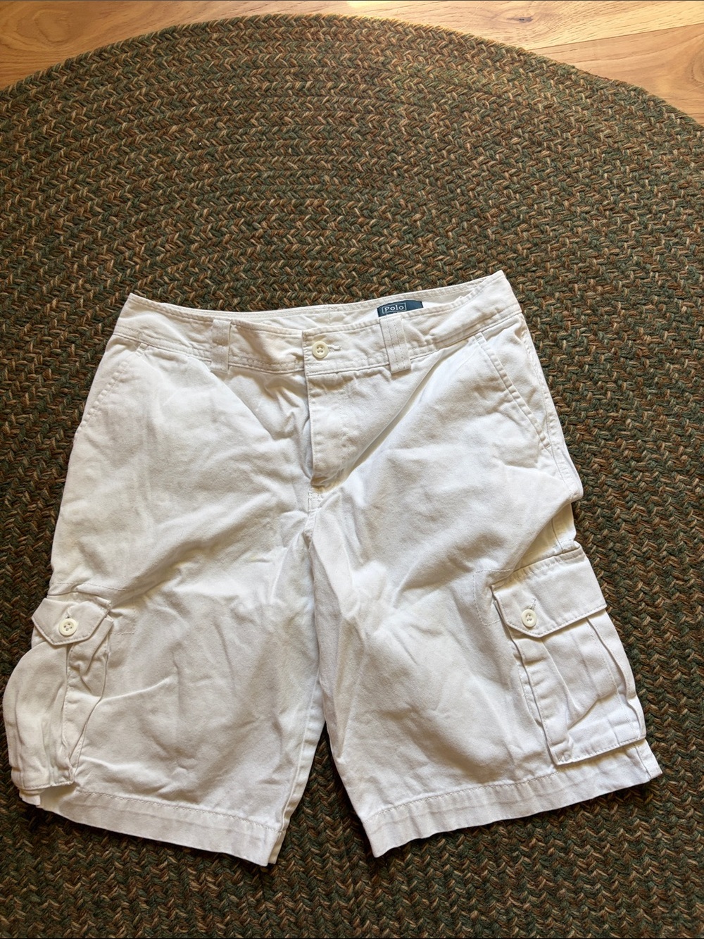 Boys Polo by Ralph Lauren White Cargo Shorts